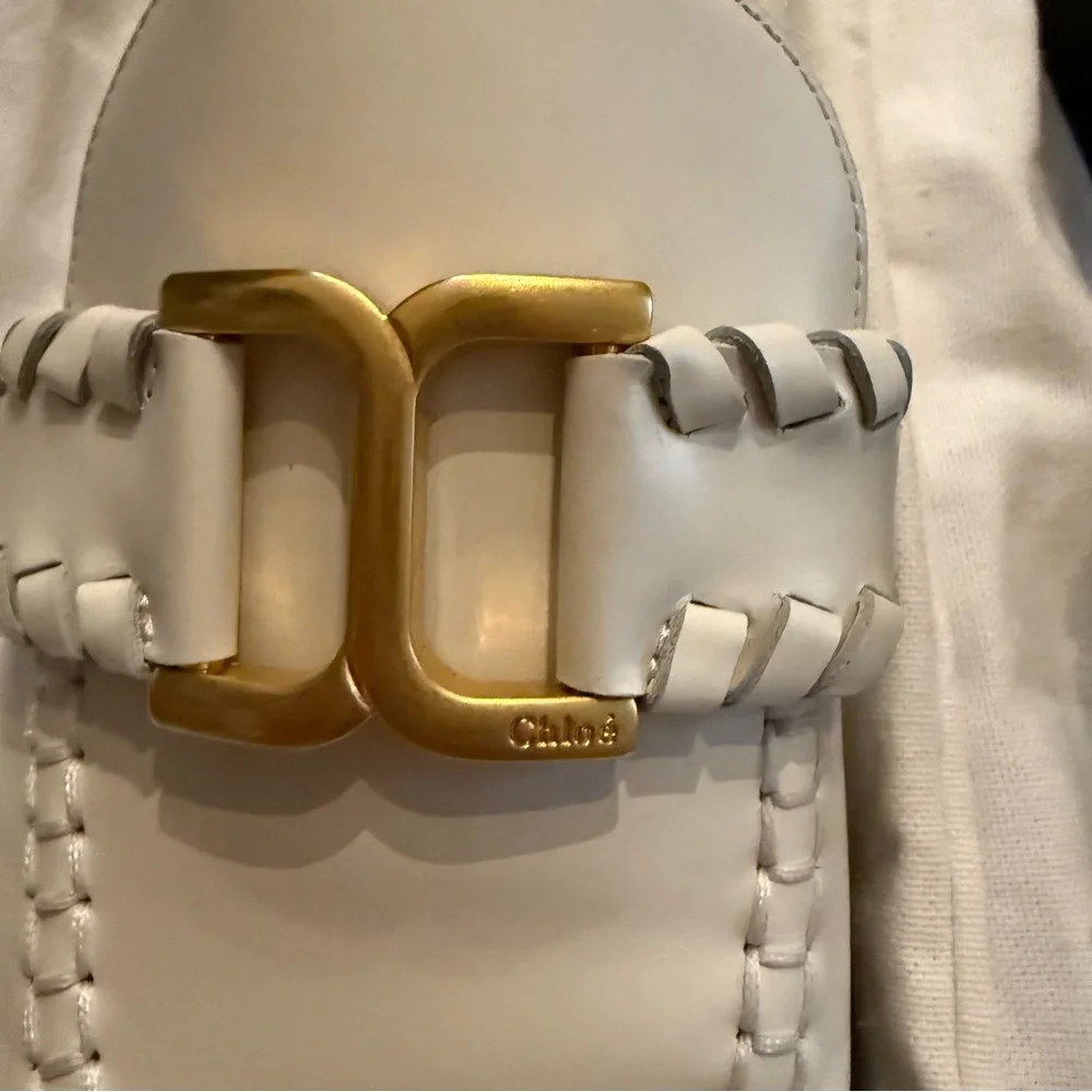 New Chloe Marci Off-White Loafer size 40. - Picture 11 of 13